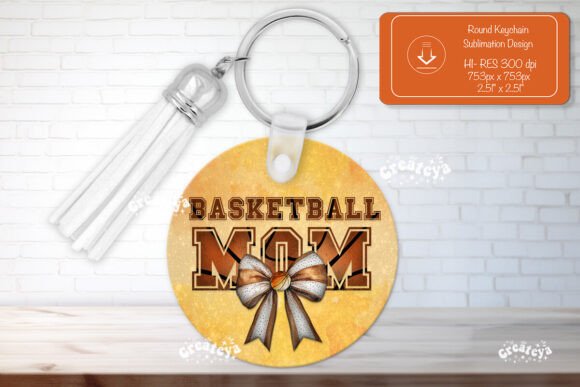 Basketball Mom Round Keychain Design Review