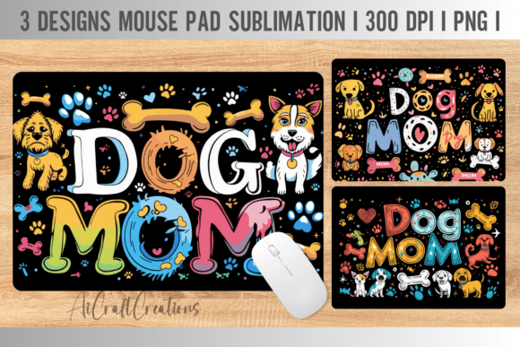Testing the Dog Mom Cartoons Mouse Pad in Real Embroidery Projects